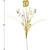 Beistle , 6 Piece Glittered “50” Metallic Star Sprays, 23″,Gold