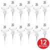 Beistle 12 Piece Glittered Number 25 Metallic Star Spray Centerpieces For Anniversary Party, 25th Birthday Decorations
