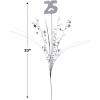Beistle 12 Piece Glittered Number 25 Metallic Star Spray Centerpieces For Anniversary Party, 25th Birthday Decorations