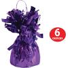 Beistle Metallic Wrapped Balloon Weight – 6 Pack, Purple Balloon Centerpiece Bouquet Holders, Party Decoration Accessories for Birthdays, Graduations, Mardi Gras, and Milestone Celebrations, 6 Oz