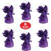 Beistle Metallic Wrapped Balloon Weight – 6 Pack, Purple Balloon Centerpiece Bouquet Holders, Party Decoration Accessories for Birthdays, Graduations, Mardi Gras, and Milestone Celebrations, 6 Oz