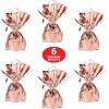 Beistle Metallic Wrapped Balloon Weight – 6 Pack, Rose Gold Balloon Centerpiece Bouquet Holders, Party Decoration Accessories for Birthdays, Weddings, Graduations, and Retirement Celebrations, 6 Oz