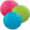Beistle Paper Lanterns (Red/Blue/Green)(Cerise/Light Green/Turquoise)
