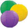 Beistle Paper Lanterns (Red/Blue/Green)(Golden-Yellow/Green/Purple)
