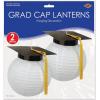 Grad Cap Paper Lanterns (White & Black)