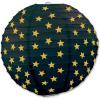 Beistle 3-Pack Star Paper Lanterns, 91/2-Inch, Black and Silver, black/silver (54573-BKS)(Gold Stars Design Round Paper Lanterns)