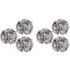 Beistle Metallic Fluff Balls 6 Piece, 16″, Silver