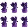 Beistle Metallic Wrapped Balloon Weight – 6 Pack, Purple Balloon Centerpiece Bouquet Holders, Party Decoration Accessories for Birthdays, Graduations, Mardi Gras, and Milestone Celebrations, 6 Oz
