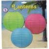 Beistle Paper Lanterns (Red/Blue/Green)(Cerise/Light Green/Turquoise)