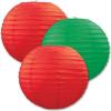 Beistle Paper Lanterns (Red/Blue/Green)(Red/Green)