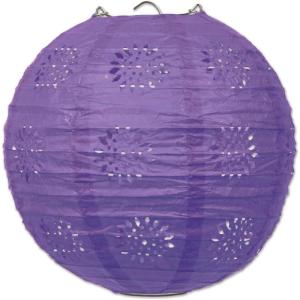 Beistle 3 Piece 8″ Lace Paper Lanterns, Cerise(Multicolor)