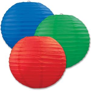 Beistle Paper Lanterns (Red/Blue/Green)(Multicolor)
