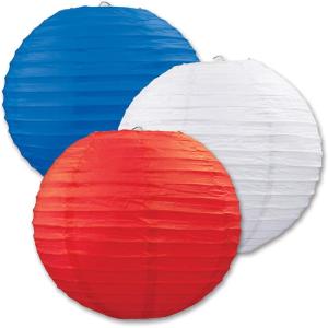 Beistle Paper Lanterns (Red/Blue/Green)(Red/White/Blue)