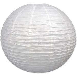 Beistle White Jumbo Paper Lantern Hanging Decoration for Weddings, Bridal Showers, Graduation Parties(1 piece)