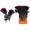 Beistle 36-Piece Glittered Black Roses, 24-Inch