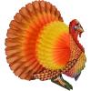 Beistle 3 Piece Tissue Paper Turkey Centerpieces For Thanksgiving Day Party Decoration, Autumn Fall Harvest Home Decor