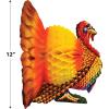 Beistle 3 Piece Tissue Paper Turkey Centerpieces For Thanksgiving Day Party Decoration, Autumn Fall Harvest Home Decor