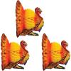 Beistle 3 Piece Tissue Paper Turkey Centerpieces For Thanksgiving Day Party Decoration, Autumn Fall Harvest Home Decor