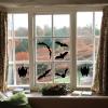 Beistle 4 Sheets (32 Pieces) Black Bat Window Clings – Eerie And Haunting Halloween Decorations, Made In USA Since 1900