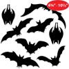 Beistle 4 Sheets (32 Pieces) Black Bat Window Clings – Eerie And Haunting Halloween Decorations, Made In USA Since 1900