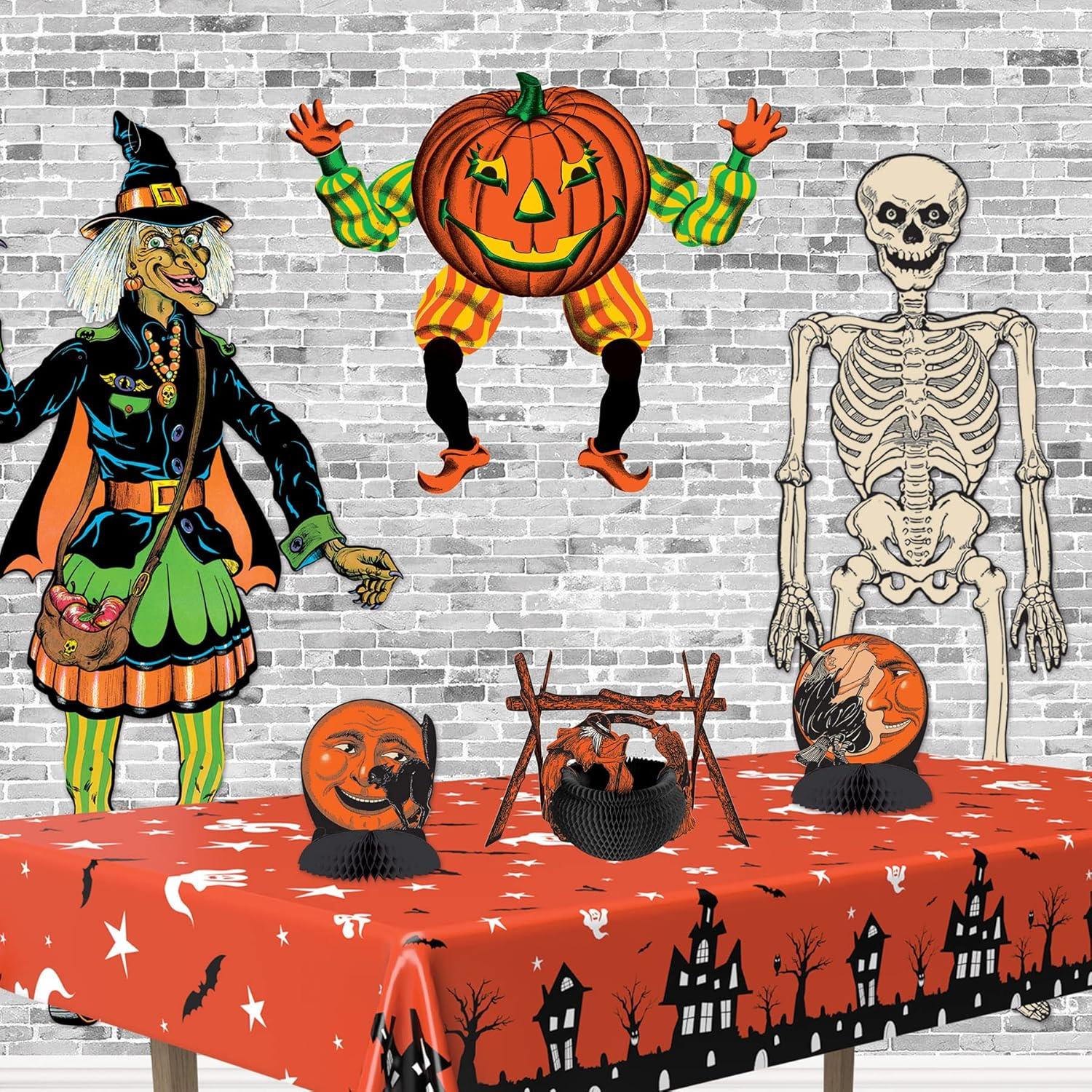 image:imageBeistle Set of 3 Vintage Halloween Goblins Photo Prop Backdrops 30 Spooky Fall Pumpkin Wall Decorations Cut Out Decor