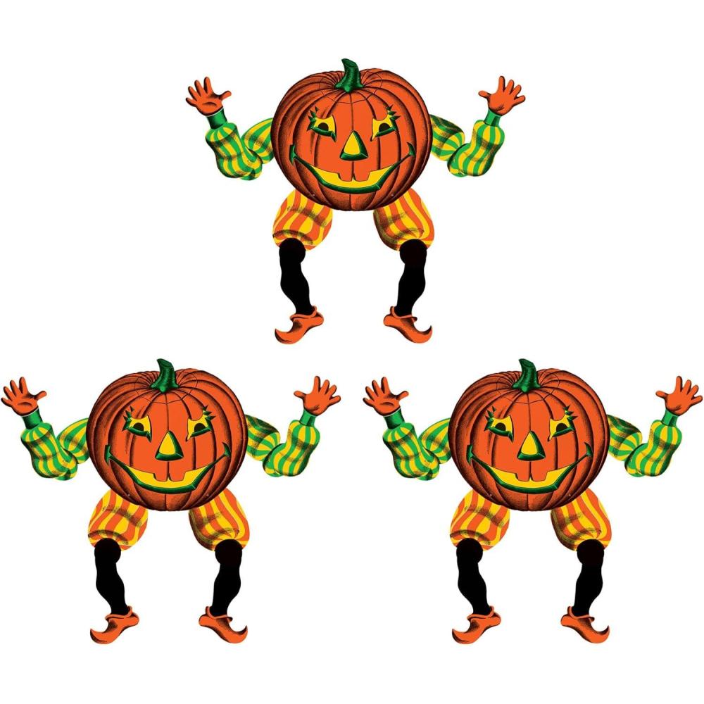 image:imageBeistle Set of 3 Vintage Halloween Goblins Photo Prop Backdrops 30 Spooky Fall Pumpkin Wall Decorations Cut Out Decor