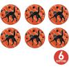 Beistle 6 Piece Retro Vintage Happy Halloween Party Favors Black Cat Pinback Buttons