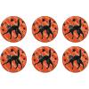 Beistle 6 Piece Retro Vintage Happy Halloween Party Favors Black Cat Pinback Buttons