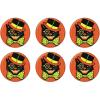 Beistle 6 Piece Retro Vintage Happy Halloween Party Favors Black Cat Pinback Buttons(Orange/Black/Yellow/Green)