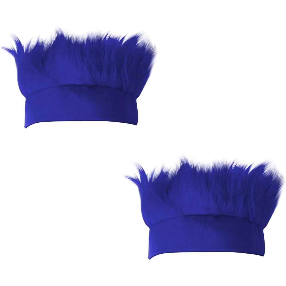 image:imageBeistle Blue Hairy Headbands  2Pack Fluffy Faux Hair Wig Costume Accessories Sports Fan Headwear Team Spirit Wear ColorThemed Events Pep Rally Outfits Game Day Party Apparel Adult Size