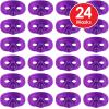 Beistle 24-Pack Half Mask, Purple Metallic Halloween Masquerade Costume Accessory with Elastic, Phantom Face Cover for Parties & Gatherings, One Size