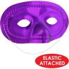 Beistle 24-Pack Half Mask, Purple Metallic Halloween Masquerade Costume Accessory with Elastic, Phantom Face Cover for Parties & Gatherings, One Size