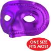 Beistle 24-Pack Half Mask, Purple Metallic Halloween Masquerade Costume Accessory with Elastic, Phantom Face Cover for Parties & Gatherings, One Size