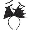 Beistle 2-Pack Glittered Bat Headband, Halloween Costume Accessory, Purple & Black Bat Wing Design with Glittery Bats, Perfect for Halloween Parties, Trick-or-Treating, & Spooky Celebrations