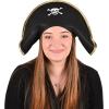 Beistle Felt Pirate Hats – 2 Count, Costume Accessory with Skull and Crossbone Design for Pirate-Themed Celebrations, Adventure Parties, Halloween Costumes, Cosplay and Festivals