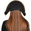 Beistle Felt Pirate Hats – 2 Count, Costume Accessory with Skull and Crossbone Design for Pirate-Themed Celebrations, Adventure Parties, Halloween Costumes, Cosplay and Festivals