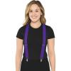 Beistle Purple Suspenders – Adjustable Costume Suspenders, Classic Y-Back Clip-On Braces, Novelty Spirit Accessory for Halloween Costumes, Stage Performances, Photo Booth Props & Themed Party Wear