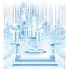 Beistle 7′ x 6′ Winter Wonderland Photo Prop, Snowy Background for Christmas Parties, Prom Décor- Holiday Celebrations