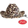 Beistle Cowboy Hats with Chin Strap – Halloween Costume Dress Up, Animal Safari Themed Birthday Party, Western Headwear(Leopard Print Cowboy)