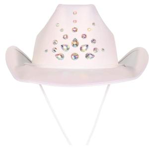 Beistle Cowboy Hats with Chin Strap – Halloween Costume Dress Up, Animal Safari Themed Birthday Party, Western Headwear(Rhinestone Cowgirl)