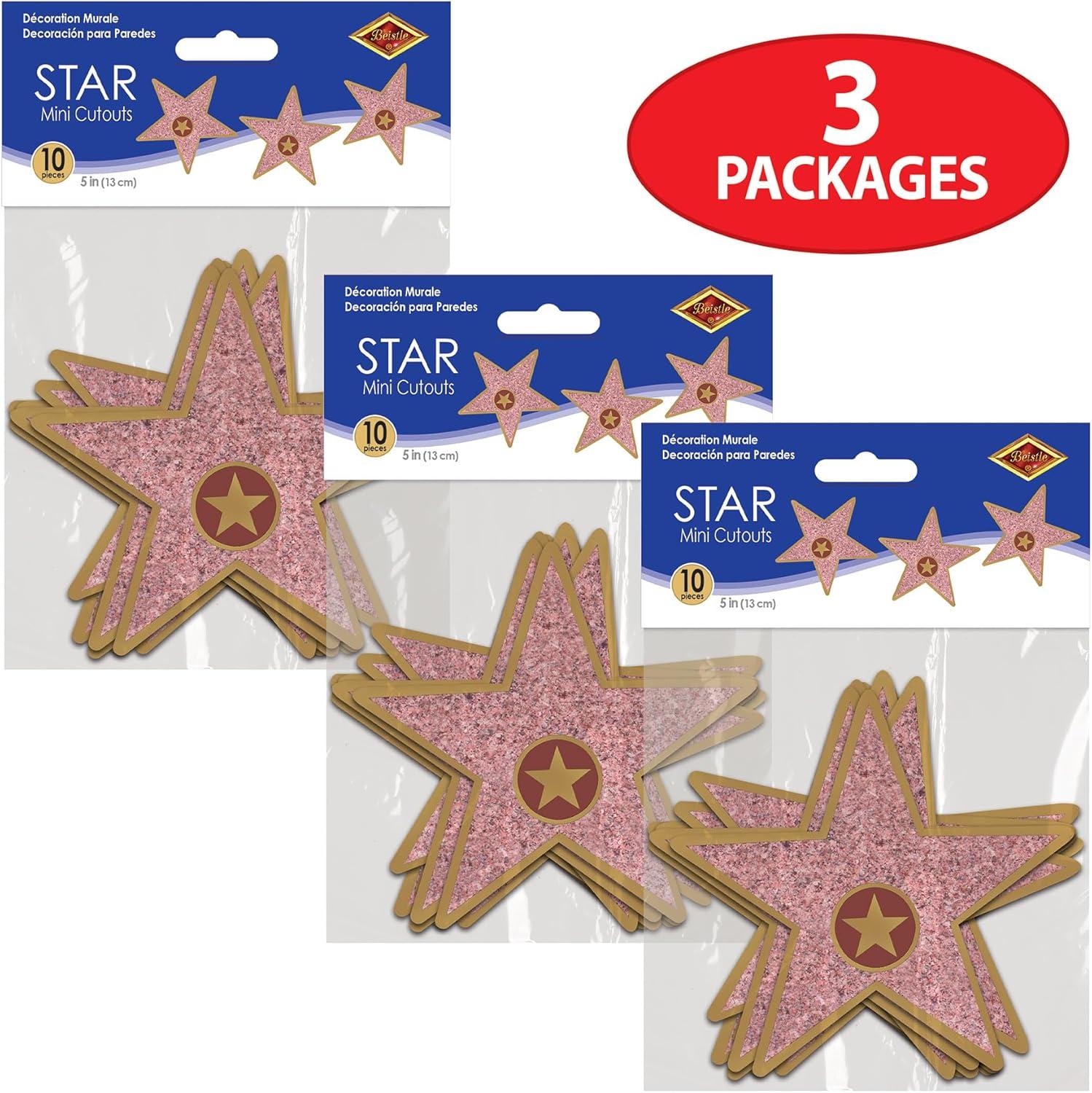 image:imageBeistle Mini Star Cutouts 30Count DoubleSided Cardstock Stars for Awards Night amp Hollywood VIP Theme Parties Customizable Celebrity Event Decorations 5