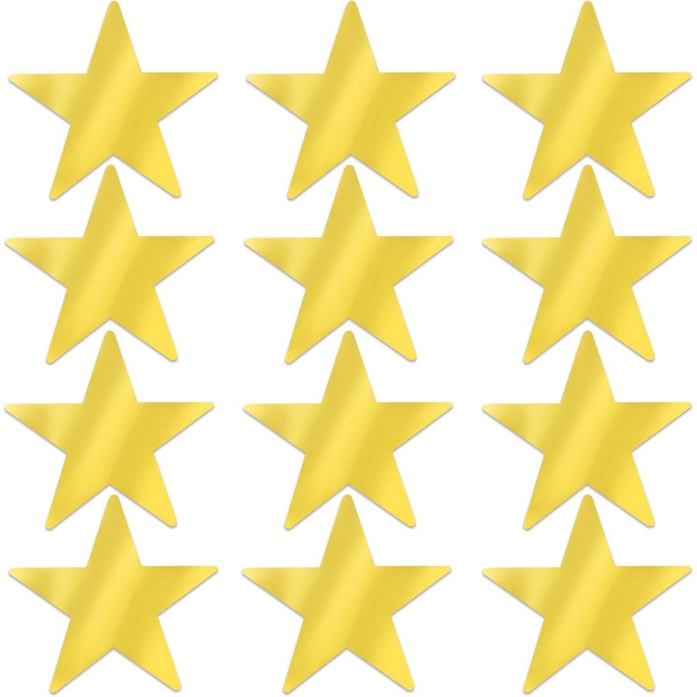 image:imageBeistle 48 Piece Metallic Plastic Gold Star Cut Outs For Birthday Awards Night Theme Party Decorations Bulletin Board Classroom Dcor