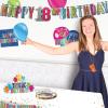 Beistle 2 Piece Elegant Multi-Color Happy 18th Birthday Banners, 7.5” x 5’, Bday Party Decorations, Milestone Celebrations