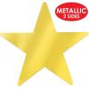 Beistle 48 Piece Metallic Plastic Gold Star Cut Outs For Birthday, Awards Night Theme, Party Decorations, Bulletin Board Classroom Décor