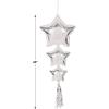 Beistle 6 Piece 3′ 9″ Long Foil Mylar Star Balloons with Tassels for Birthday Party, Wedding Decor, Baby Shower Supplies