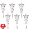 Beistle 6 Piece 3′ 9″ Long Foil Mylar Star Balloons with Tassels for Birthday Party, Wedding Decor, Baby Shower Supplies
