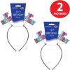 Beistle Happy 19th Birthday Headbands, Set of 2 Fun Head Boppers, Milestone Bday Party Supplies, USA Made
