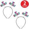 Beistle Happy 19th Birthday Headbands, Set of 2 Fun Head Boppers, Milestone Bday Party Supplies, USA Made