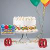 Beistle Red Glittered 60 Photo & Balloon Holder(Glittered “60” Photo/Balloon Holders – (2 Pack))