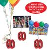 Beistle Red Glittered 60 Photo & Balloon Holder(Glittered “60” Photo/Balloon Holders – (2 Pack))